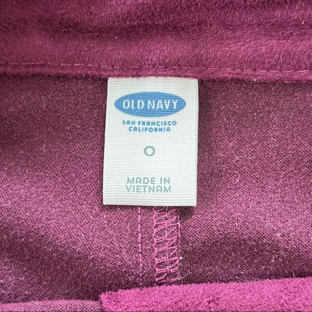 Old Navy faux suede skirt miniskirt snap detail   size 0 - Picture 7 of 8